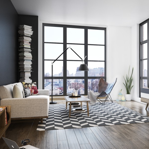 Living room interior at The Seymour
